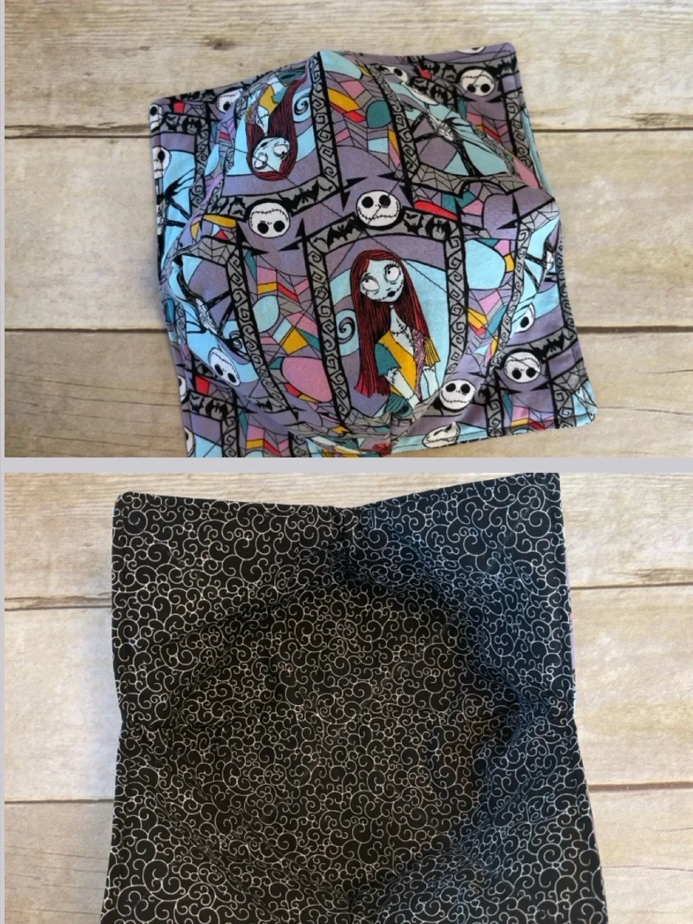 Microwave Bowl Cozy Halloween Fun Reversible All Cotton Jack & Sally
